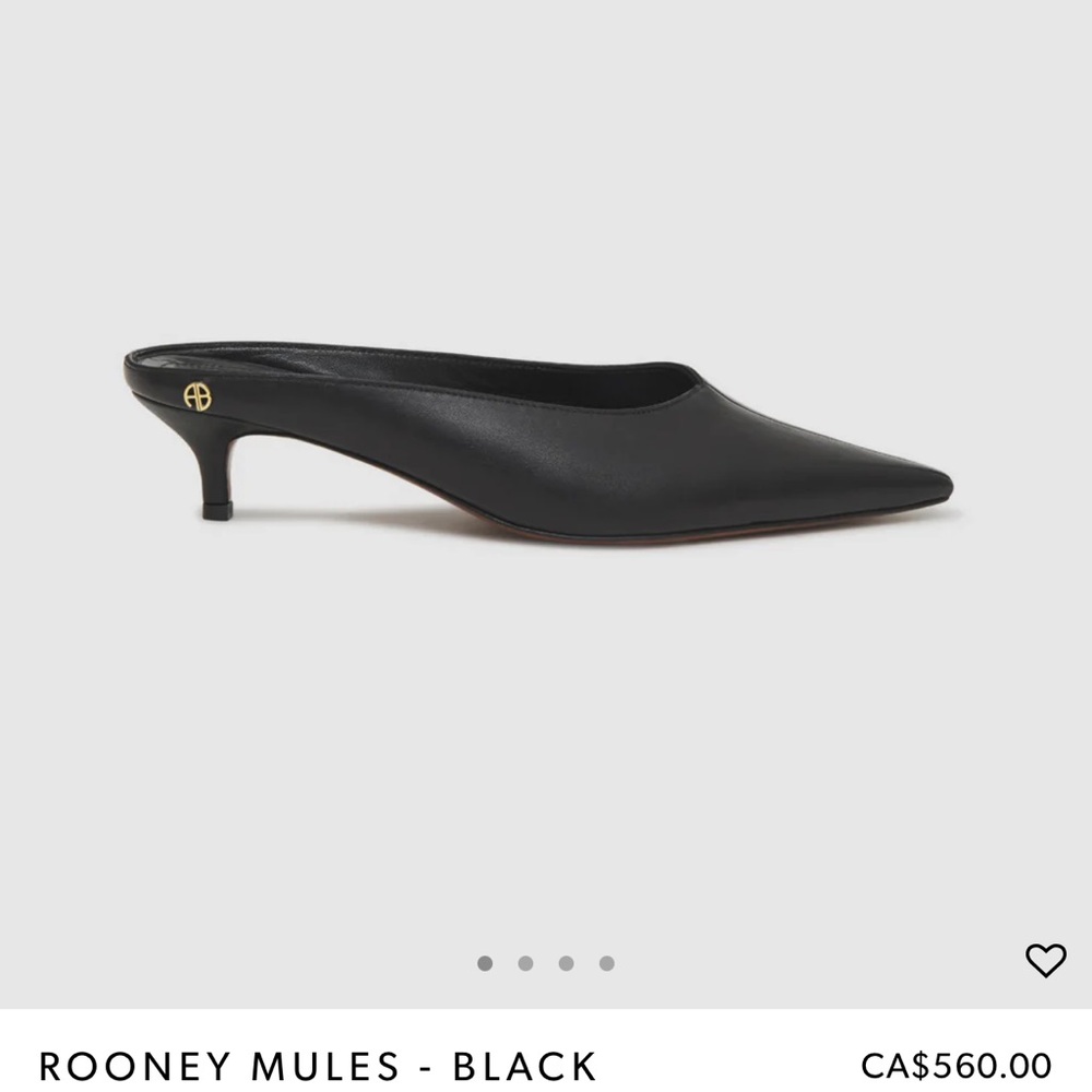 Anine Bing Rooney mule black 37